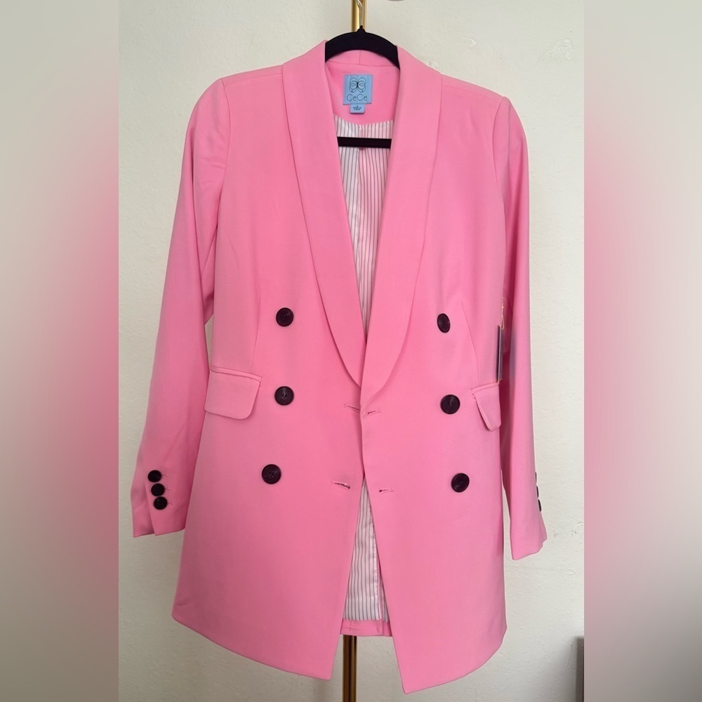 CeCe, pink, blazer, jacket Long Sleeve Double finished | Size 2 - Picture 3 of 9
